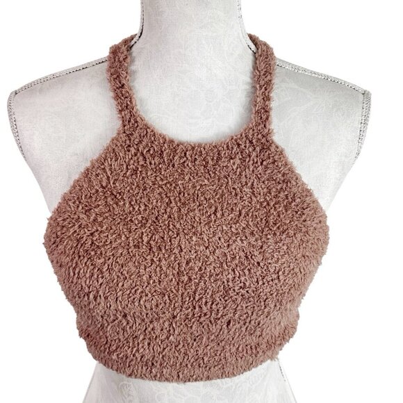 Skims women’s halter crop top cocoa new - Picture 2 of 16